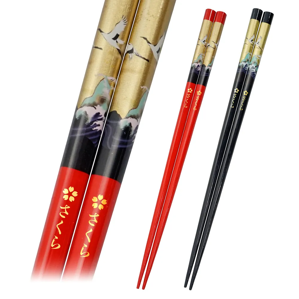 名入れ箸(金鶴)