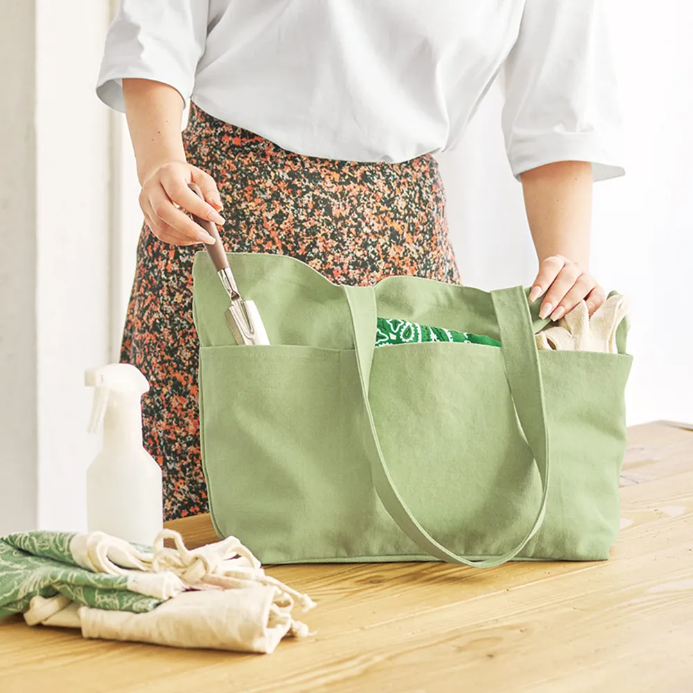 ライトウォッシュキャンバスツールトート(L)