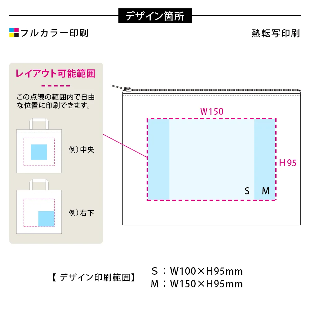 オーガニックコットンキャンバスフラットポーチ(M)ナイトブラック