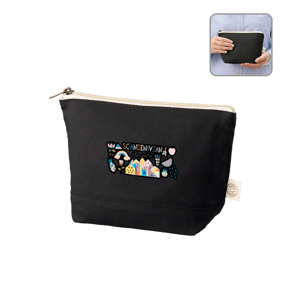 オーガニックコットンキャンバスデイリーポーチ(S)ナイトブラック