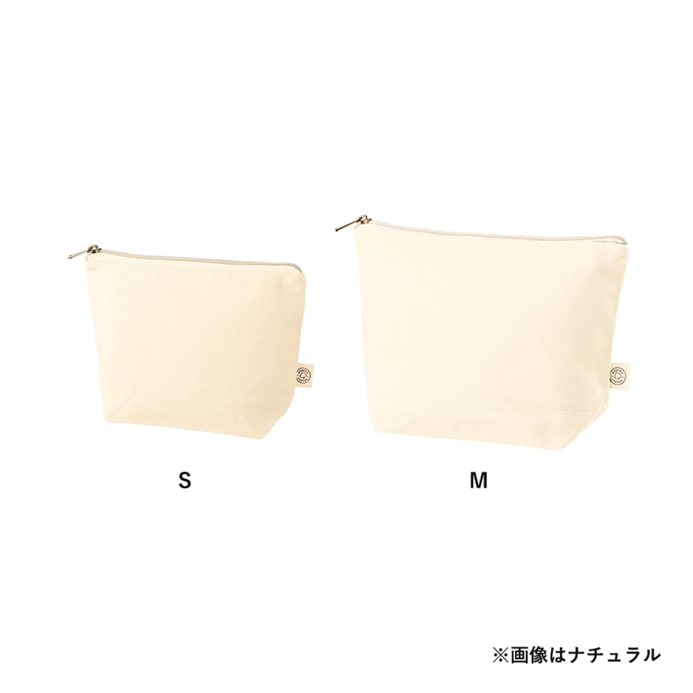 オーガニックコットンキャンバスデイリーポーチ(M)ナイトブラック