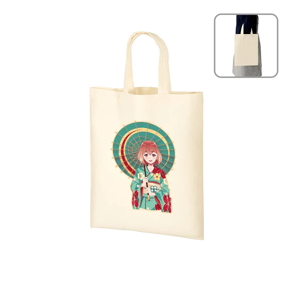 オーガニック厚手コットン　A4フラットバッグナチュラル