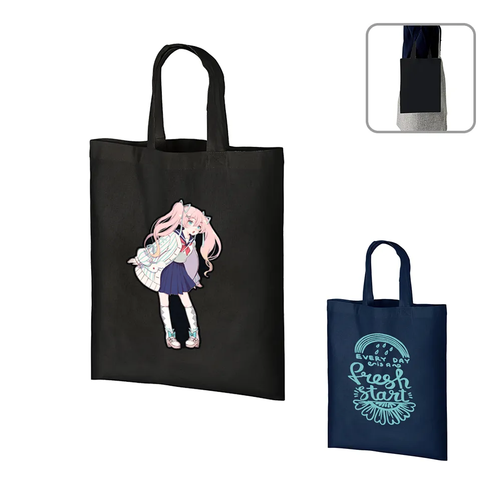 オーガニック厚手コットン　A4フラットバッグカラー