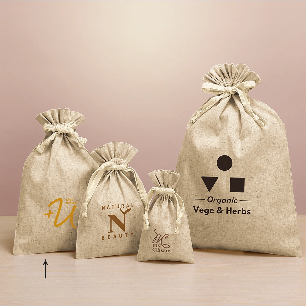 3.5オンス・コットンリネンギフト巾着(M)