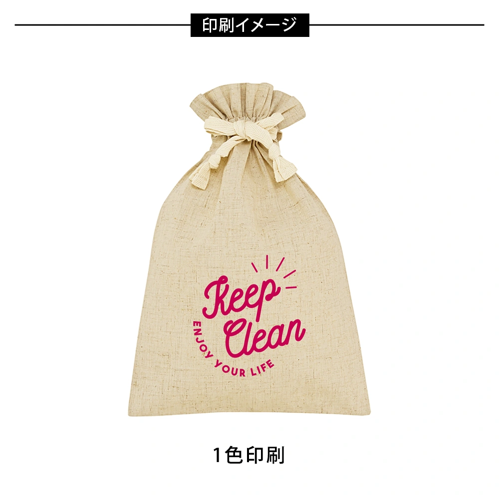 3.5オンス・コットンリネンギフト巾着(M)