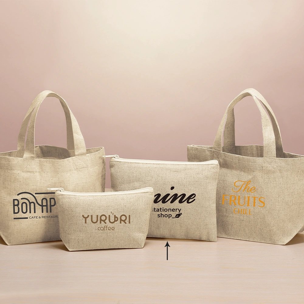 10オンス・コットンリネンフラットポーチ