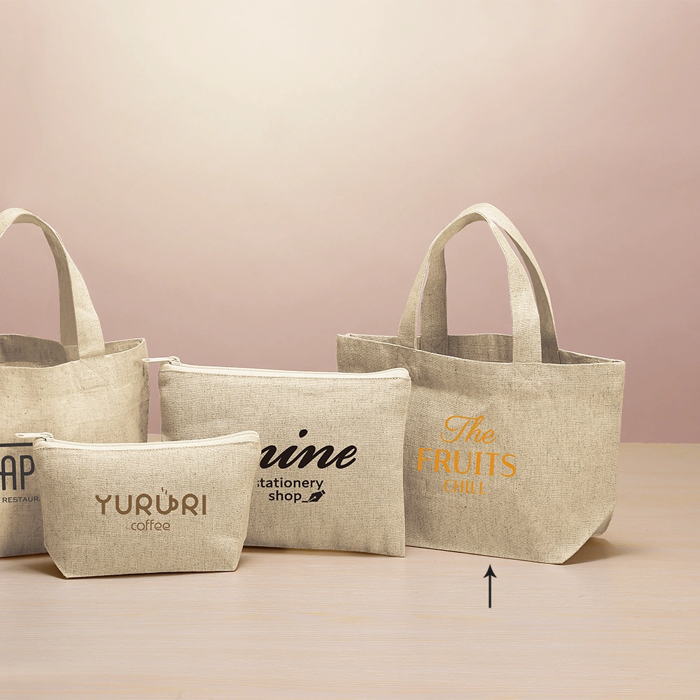 10オンス・コットンリネンランチトート(マチ付)