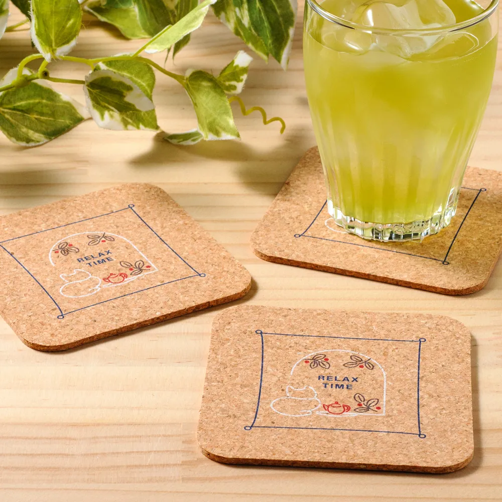 コルクコースター四角型(短納期)