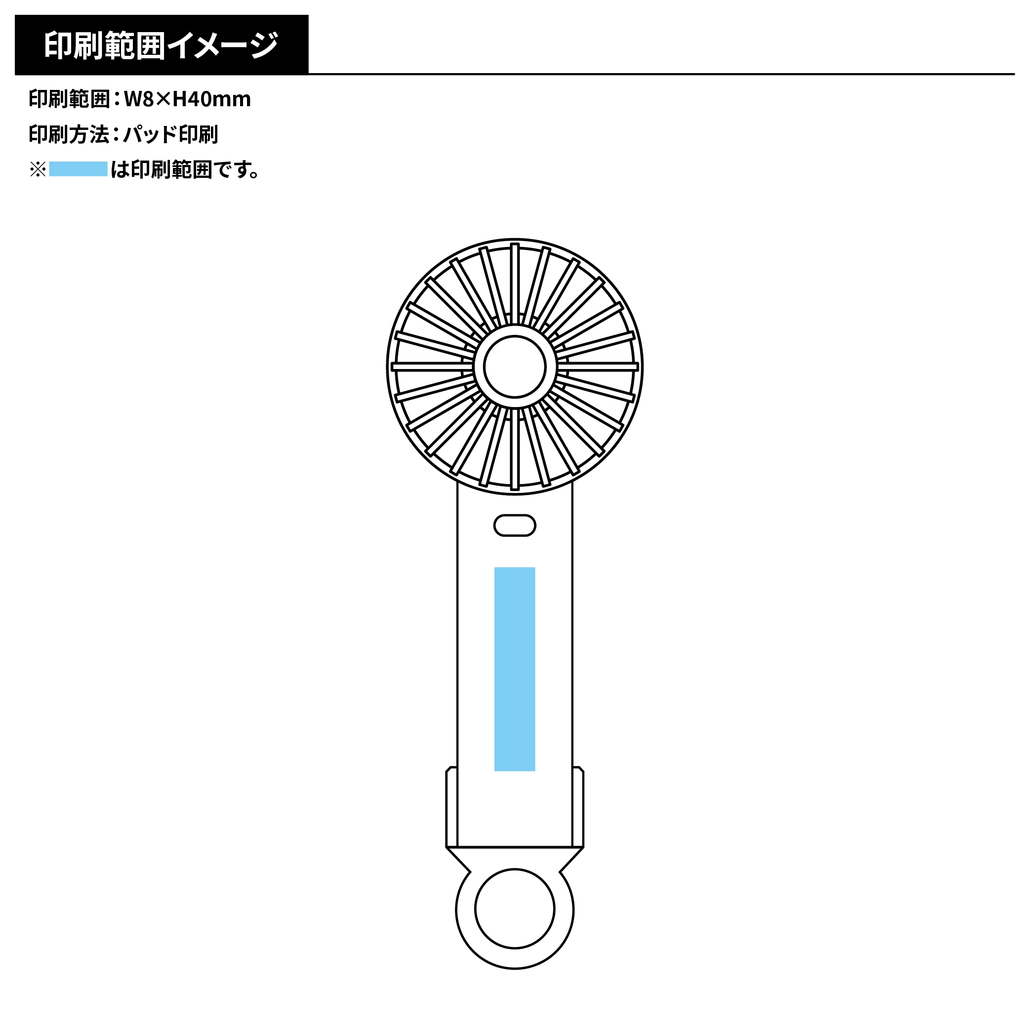 クリアペルチェハンディファン(カラビナ付き)