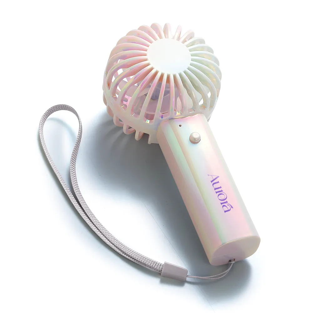 オーロラ充電式ハンディファン(ストラップ付き)