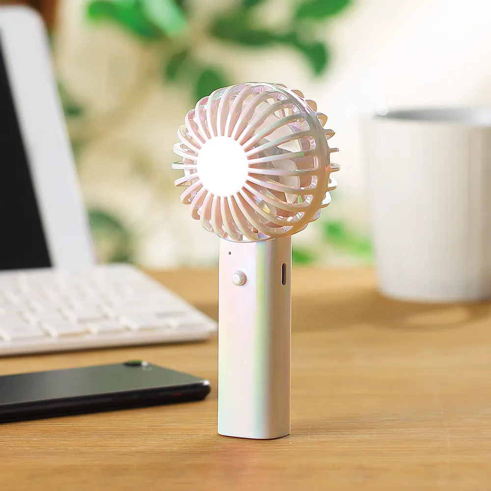 オーロラ充電式ハンディファン(ストラップ付き)