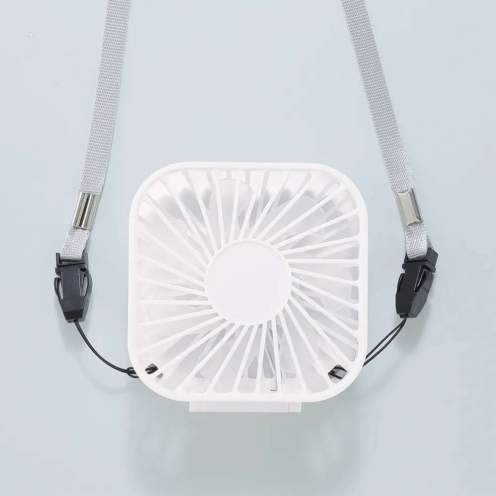 充電式3WAY折りたたみハンディファン(ネックストラップ付き)