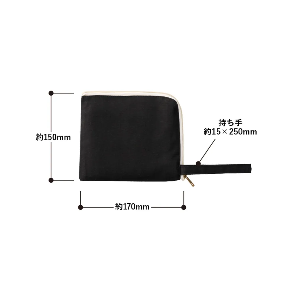 キャンバスL字ファスナーフラットポーチ(S)カラー