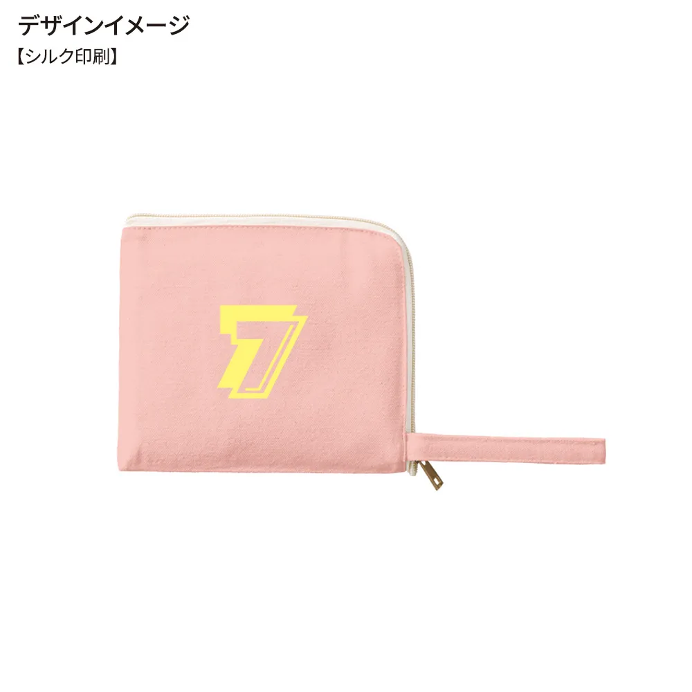 キャンバスL字ファスナーフラットポーチ(S)カラー