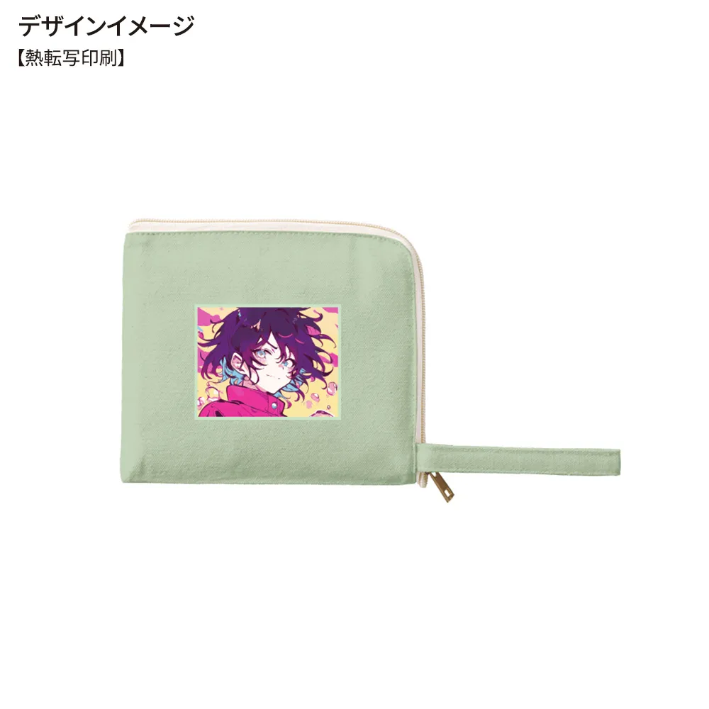 キャンバスL字ファスナーフラットポーチ(S)カラー