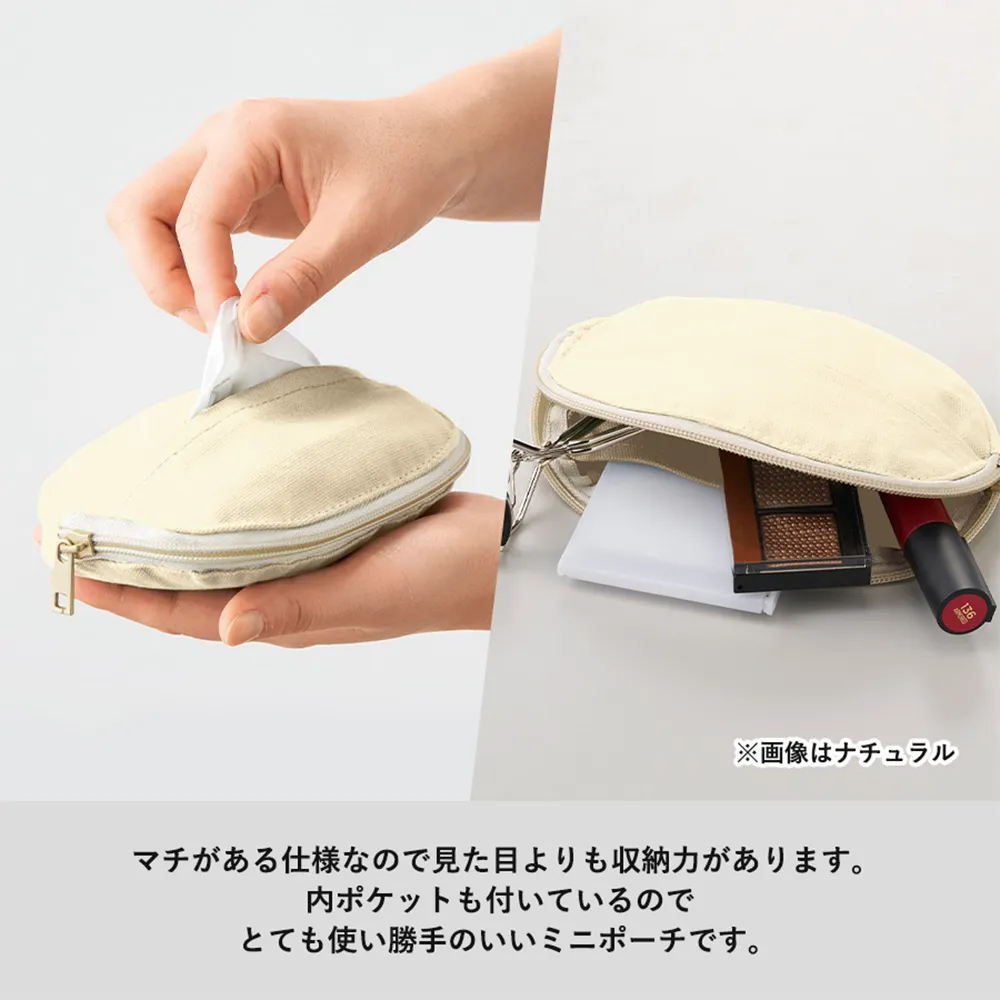 キャンバスラウンドティッシュポーチカラー