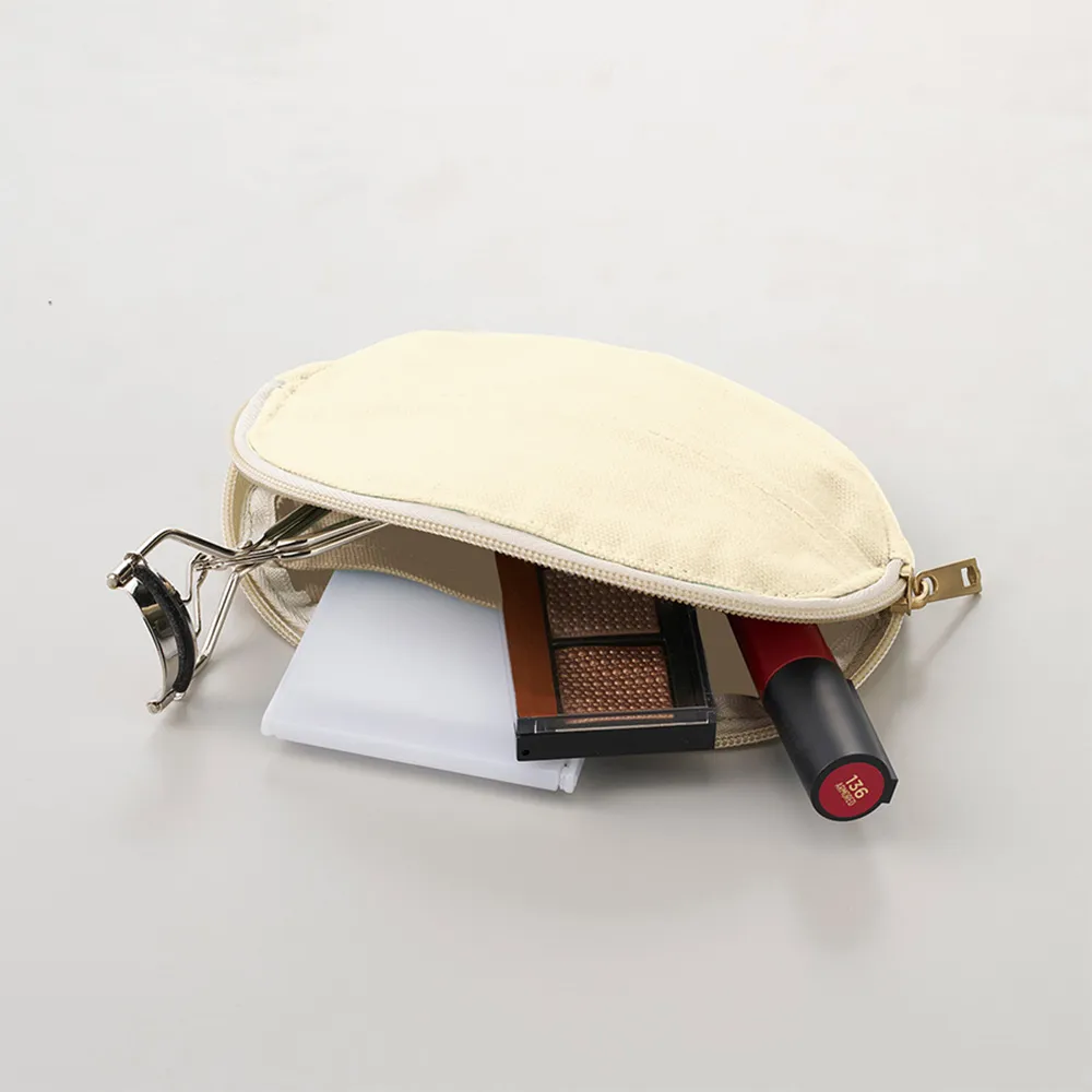 キャンバスラウンドティッシュポーチナチュラル