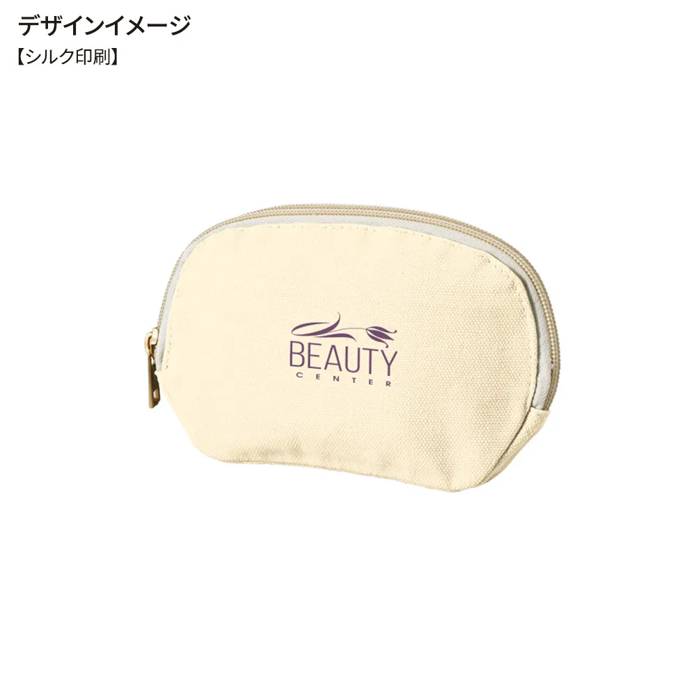 キャンバスラウンドティッシュポーチナチュラル