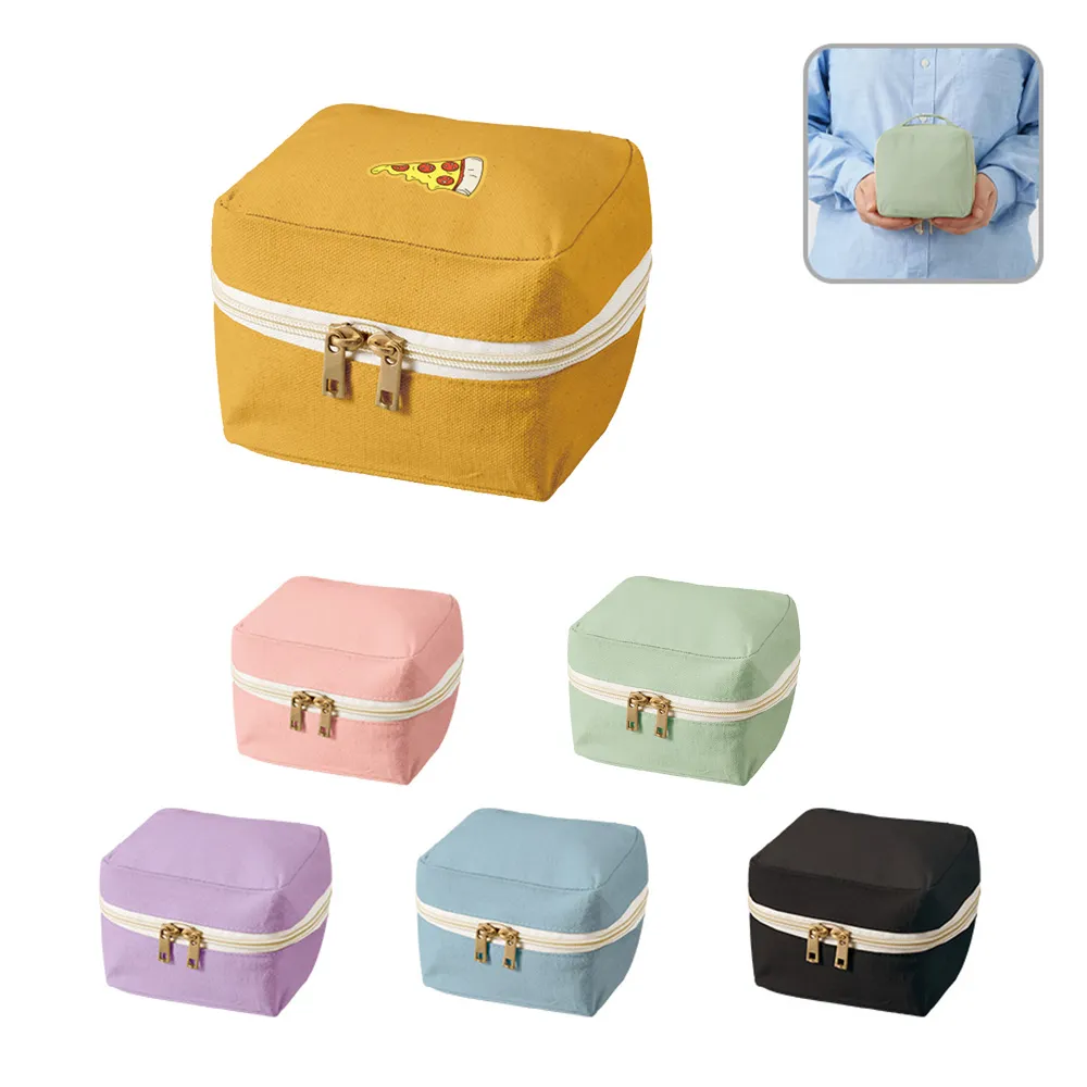 キャンバススクエアファスナーポーチ(S)カラー