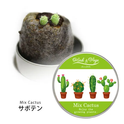 ハーブ＆ベジ ミニ ミニ缶入り栽培キット(オリジナルシール)