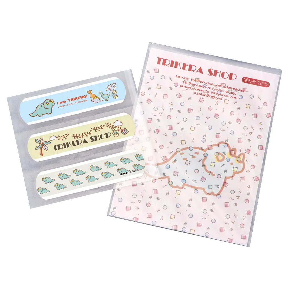 小ロットフルカラー絆創膏3連+ラベル1枚