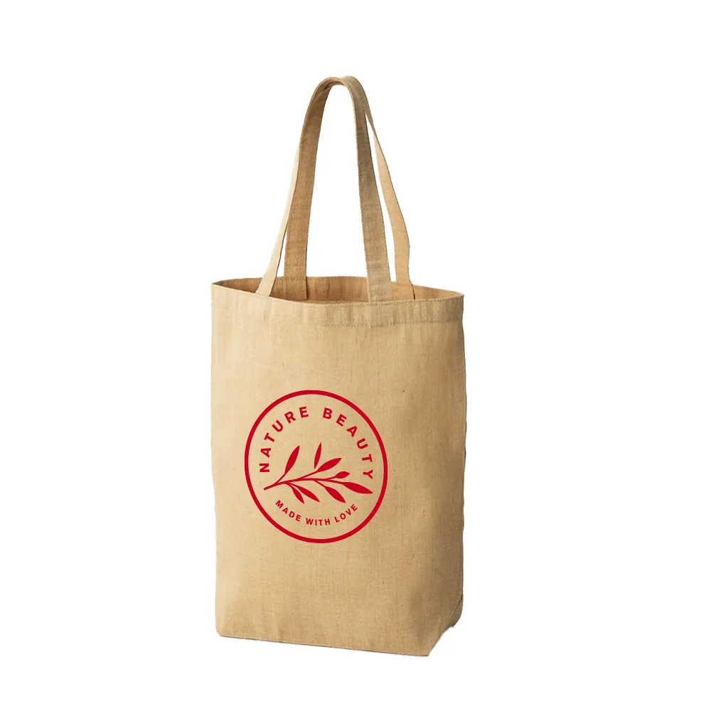 ジュート& コットンビッグトート(マチ付)