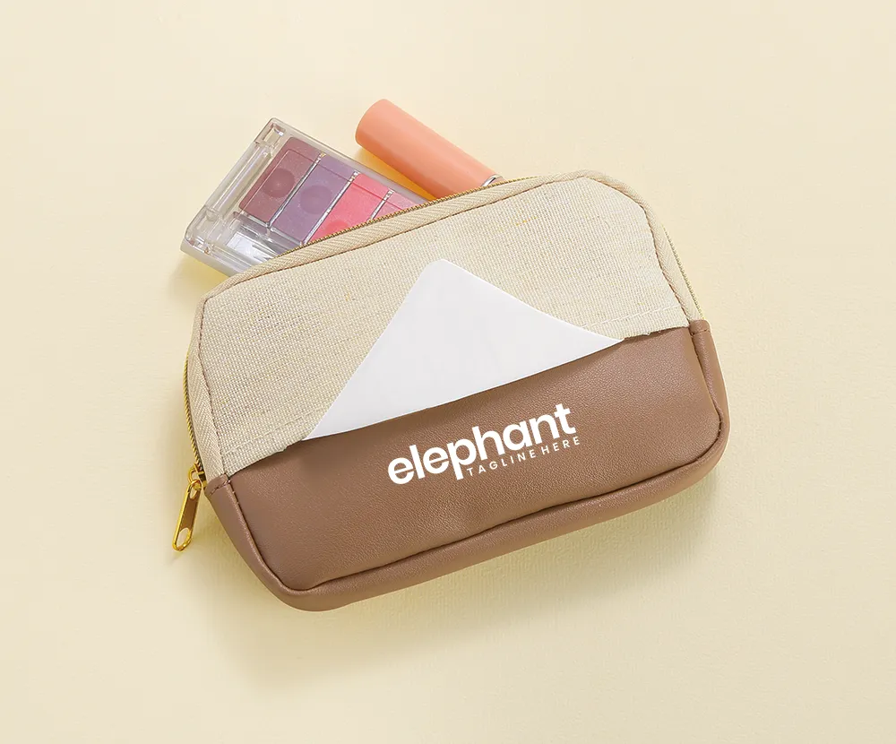 バイカラーズ・ティッシュポケット付きポーチ