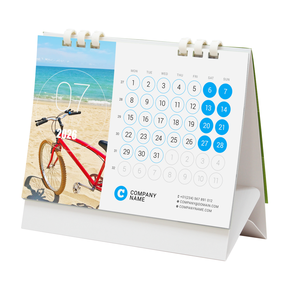 オリジナルエコリング式卓上カレンダー(大)