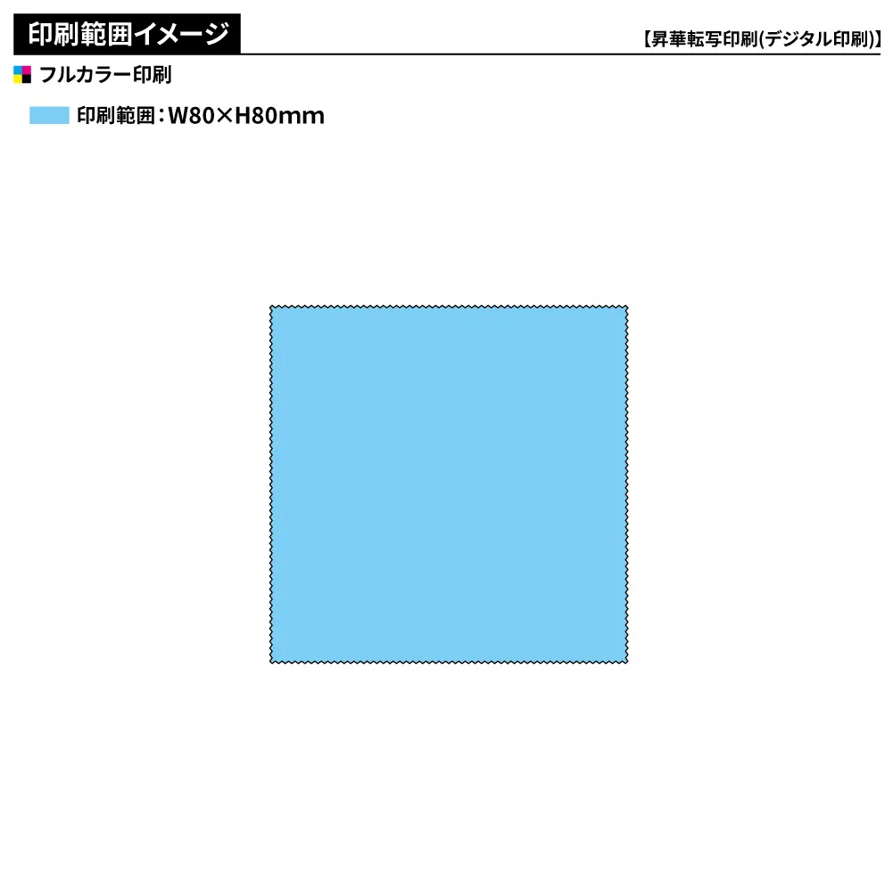 マイクロファイバークロス　フルカラー印刷 80×80ｍｍ