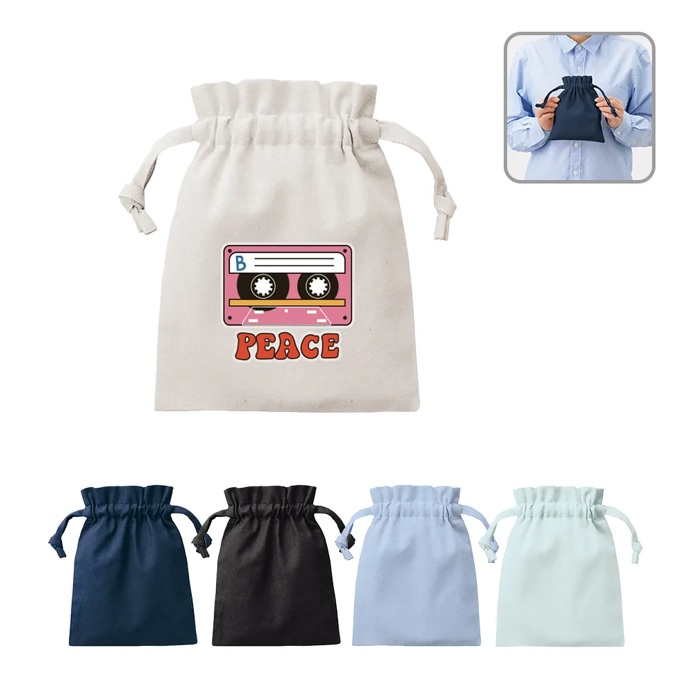 厚手コットンフリル巾着カラー(S)