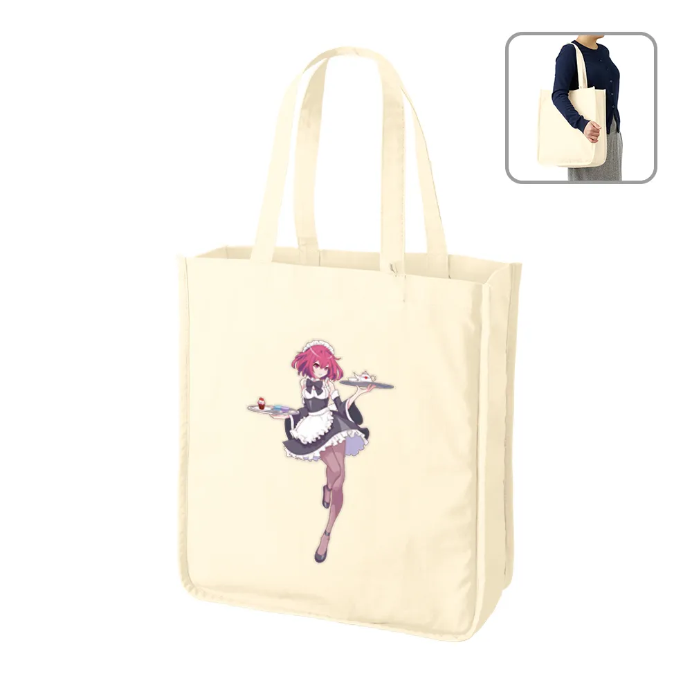 キャンバスホリデースクエアトート仕切りポケット付ver.2 ナチュラル