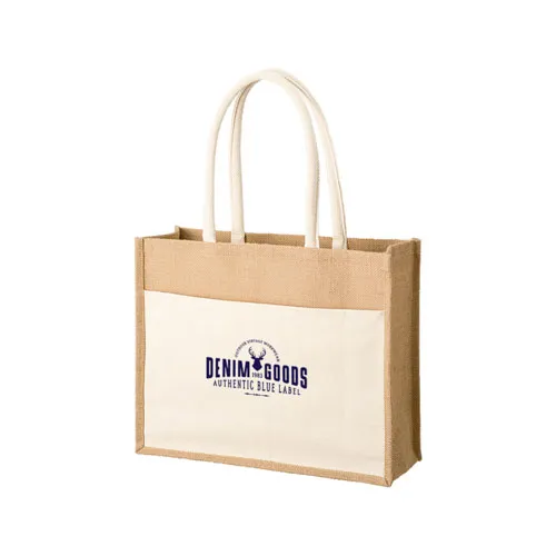 ジュート＆キャンバスポケットトート(L)ナチュラル