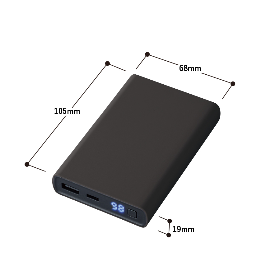 モバイルチャージャー10000　デジタル表示付