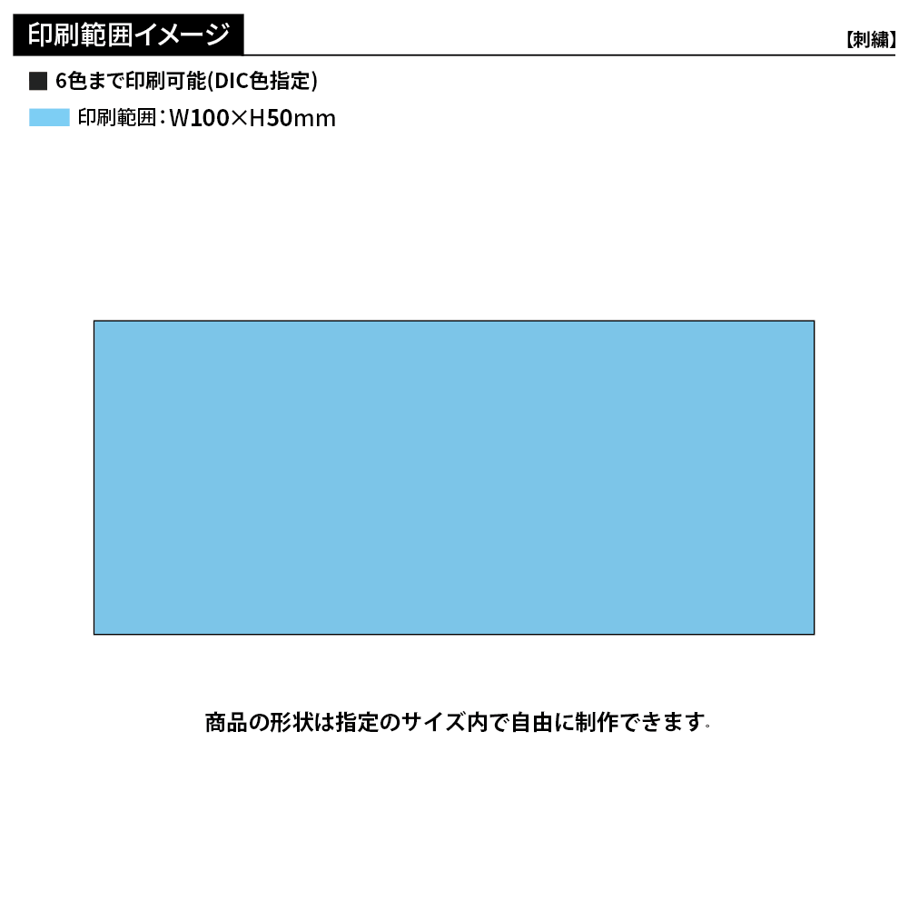 オリジナル刺繍ワッペン(100×50mm)