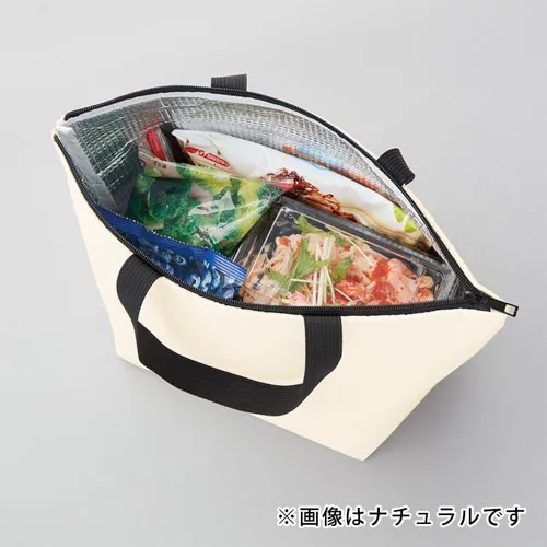 オーガニックコットンバイカラー保冷トート(M)ブラック