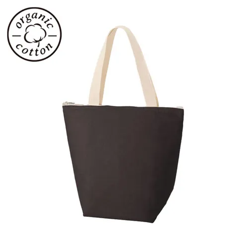 オーガニックコットンバイカラー保冷トート(M)ブラック