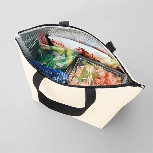 オーガニックコットンバイカラー保冷トート(M) ナチュラル