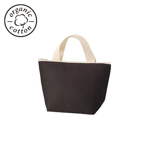オーガニックコットンバイカラー保冷トート(S)ブラック