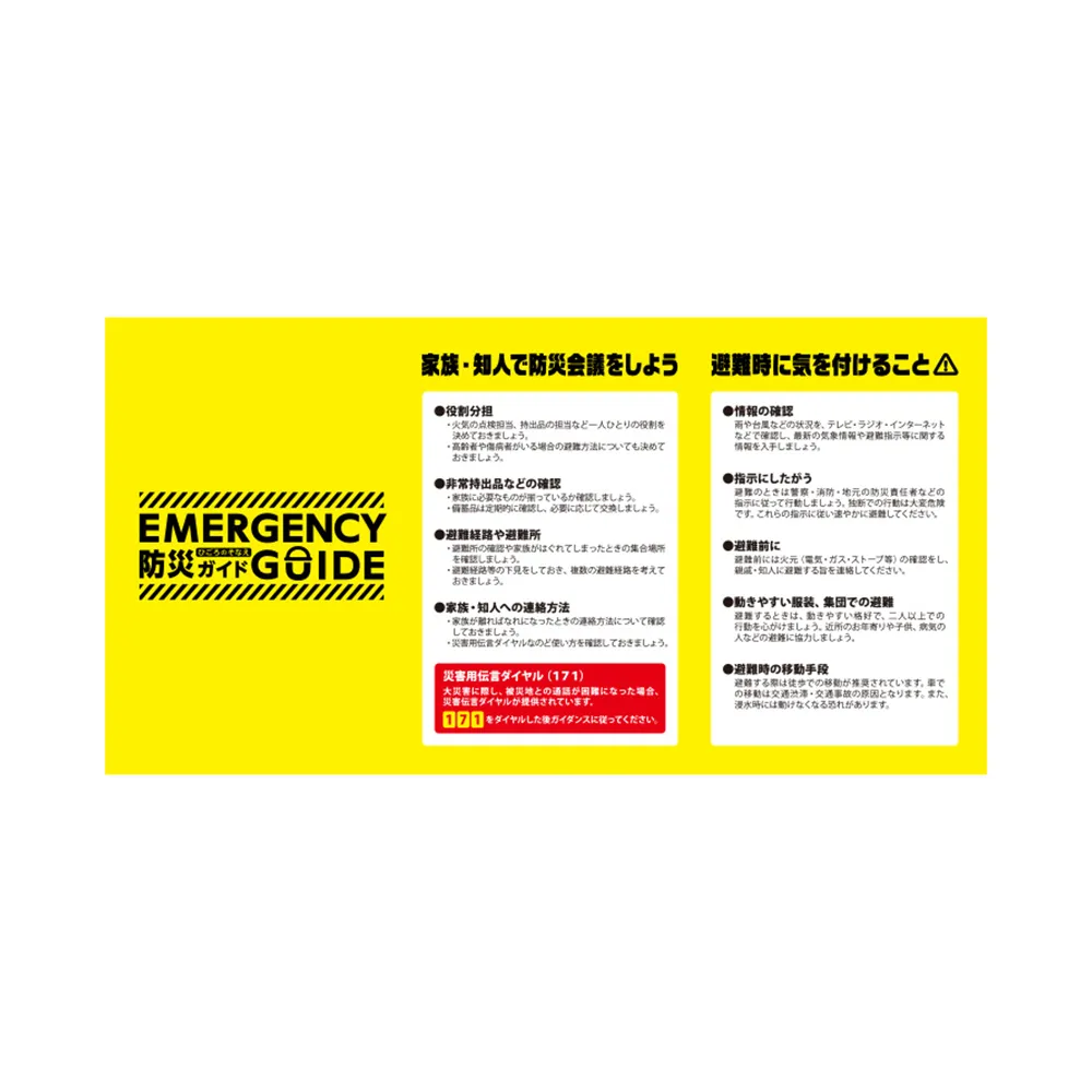 防災緊急10点セット　シートインサコッシュタイプ　ブラック