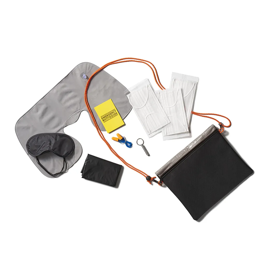 防災緊急10点セット　シートインサコッシュタイプ　ブラック