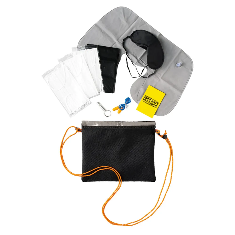 防災緊急10点セット　シートインサコッシュタイプ　ブラック