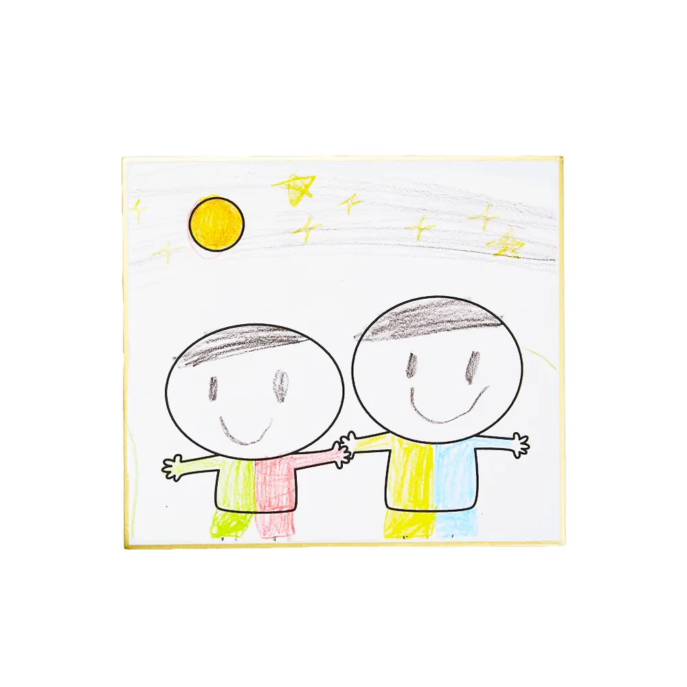 ぬりえ色紙【既製】(ミニ色紙＋12色色鉛筆)