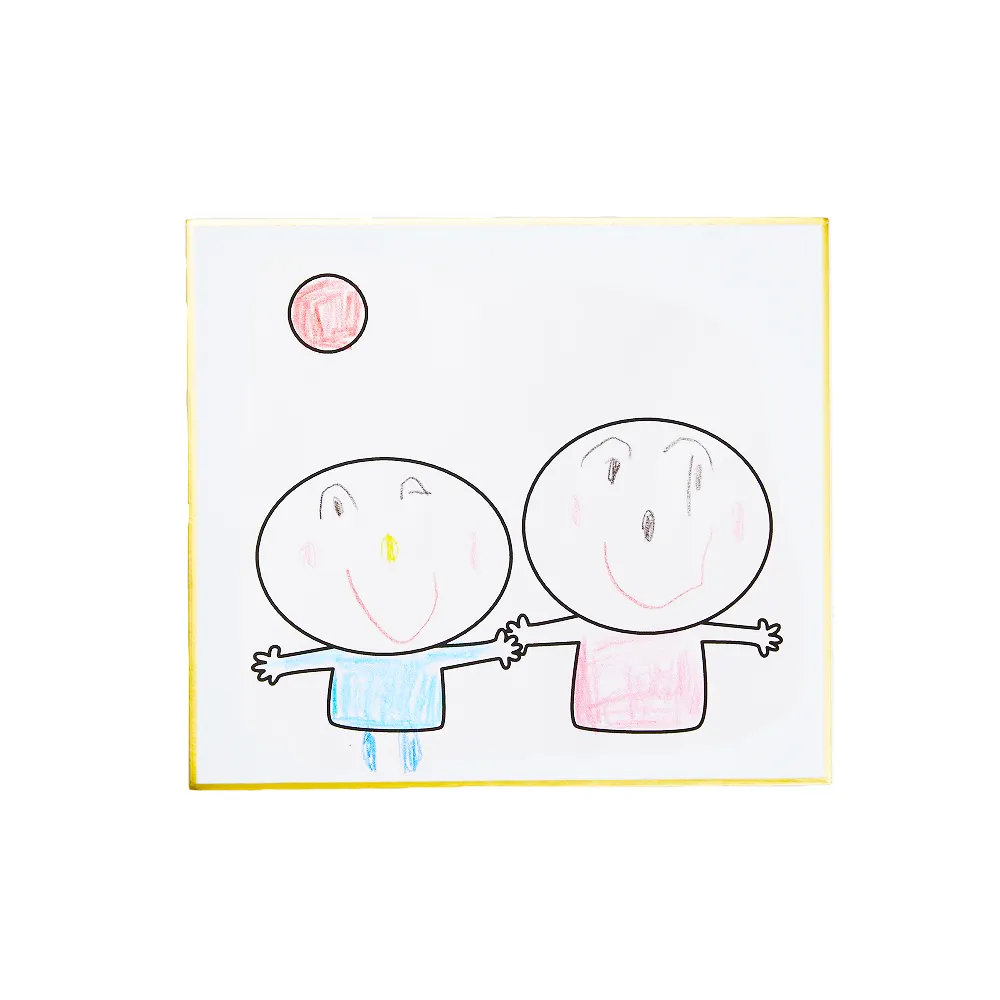 ぬりえ色紙【既製】(ミニ色紙＋12色色鉛筆)