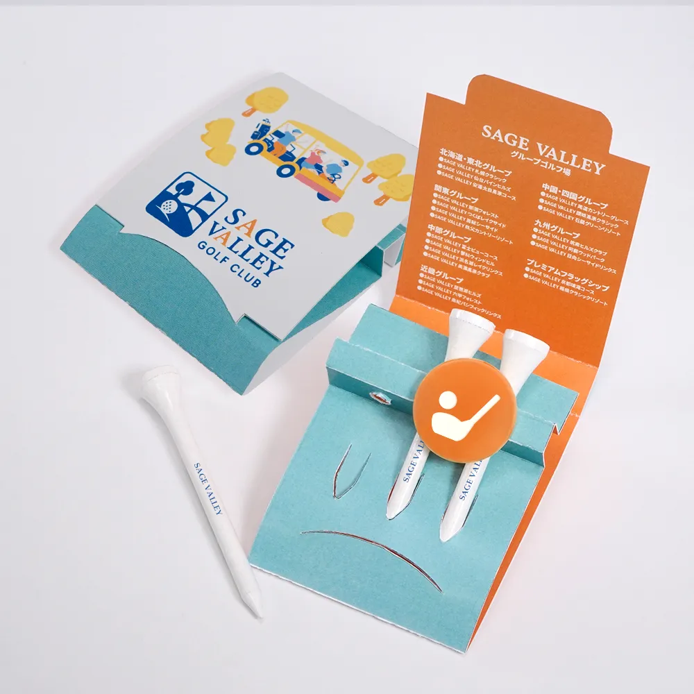 オリジナル ゴルフティーセットマーカー付き(ロング3本)