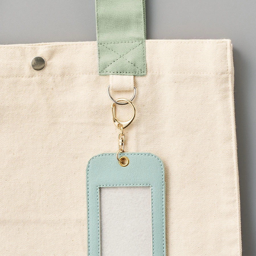 キャンバスカラーハンドルスクエアトート