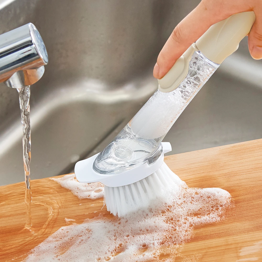 洗剤が出るキッチンお掃除スポンジ＆ブラシ