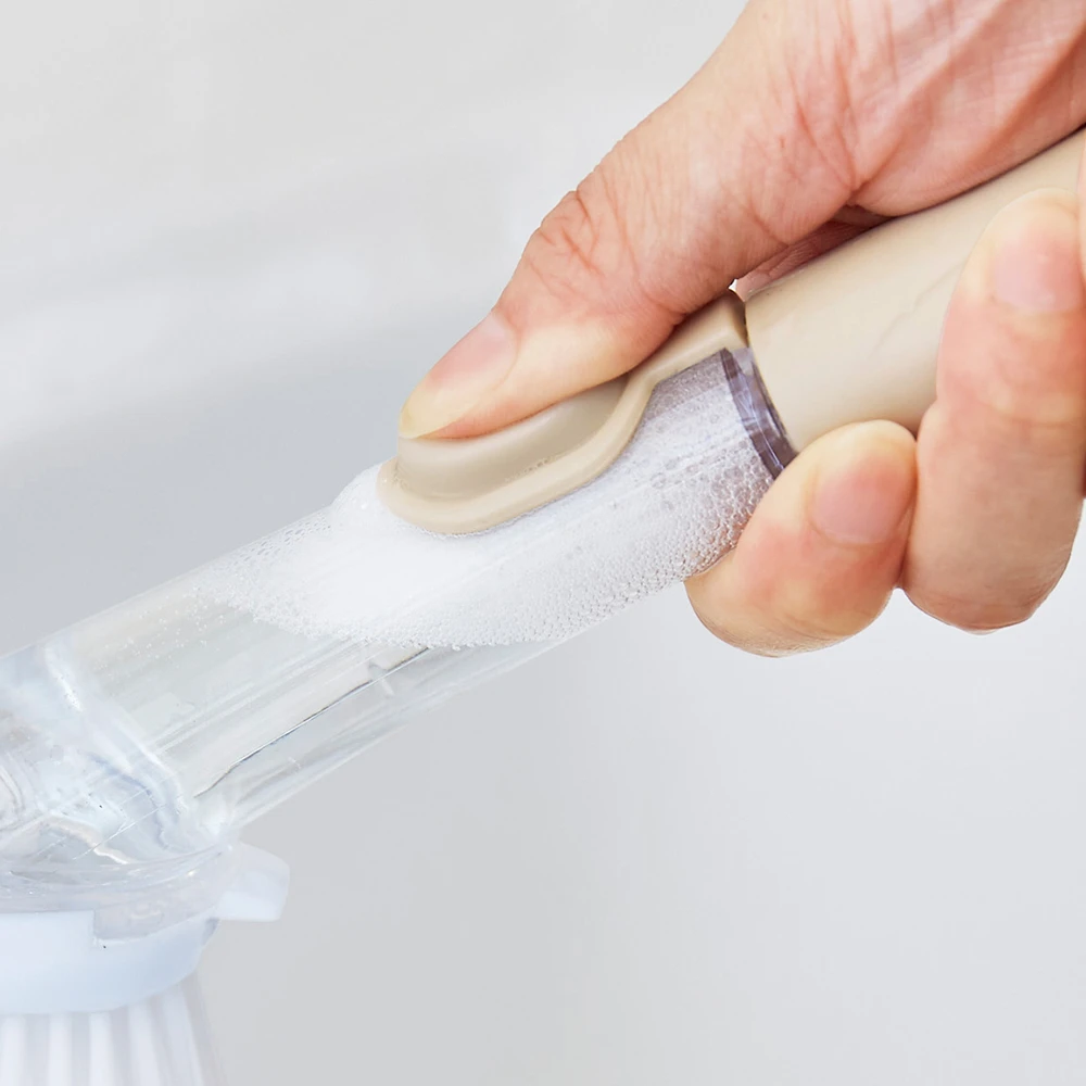 洗剤が出るキッチンお掃除スポンジ＆ブラシ