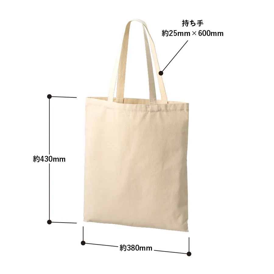 ライトキャンバスフラットバッグ(LL)ナチュラル