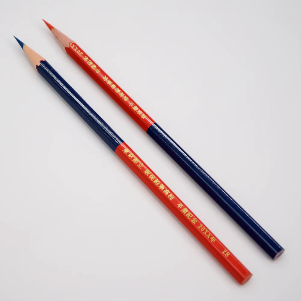 名入れ六角鉛筆(赤青芯)