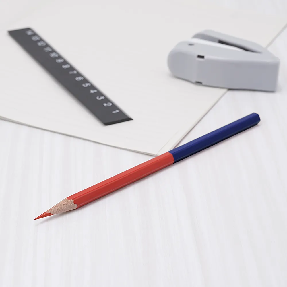 名入れ六角鉛筆(赤青芯)